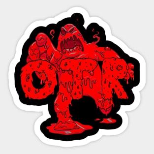 Only The Real Slime Red Hoodie Sticker